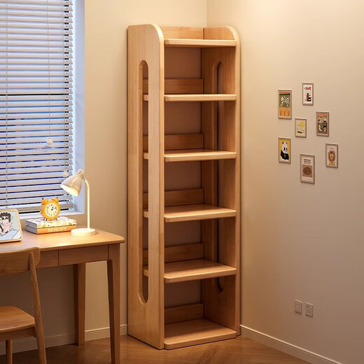 Mansfield (MSFE) solid wood bookshelf floor-standing children's simple home student living room storage multi-layer shelf simple wall bookcase