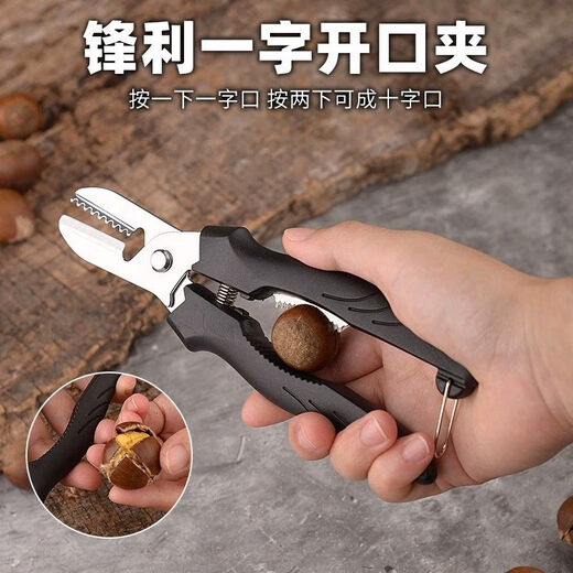 Raw chestnut opener, chestnut peeling machine, chestnut shearing machine, chestnut shell peeling clip, stainless steel tool, 1 pack, chestnut shears