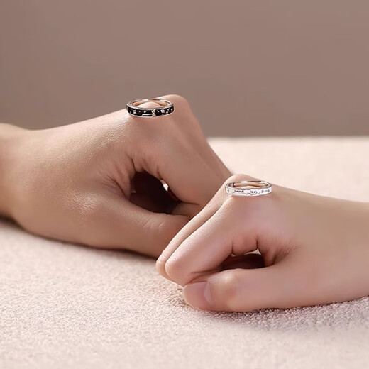 MZMZ Prince and Rose Platinum Couple Ring PT950 Platinum Pair of Rings Double Eleven Birthday Gift for Girlfriend and Wife Light Luxury Engraving/Closed Mouth Customization Take this photo