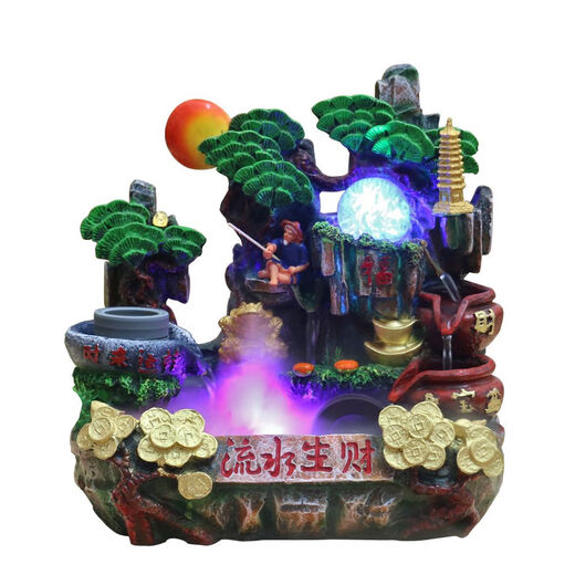 Xueying (XUEYING) Xueying small rockery flowing water fountain fish tank decoration opening housewarming craft gift home decoration Fengshui wheel ornaments 12044 without atomizer