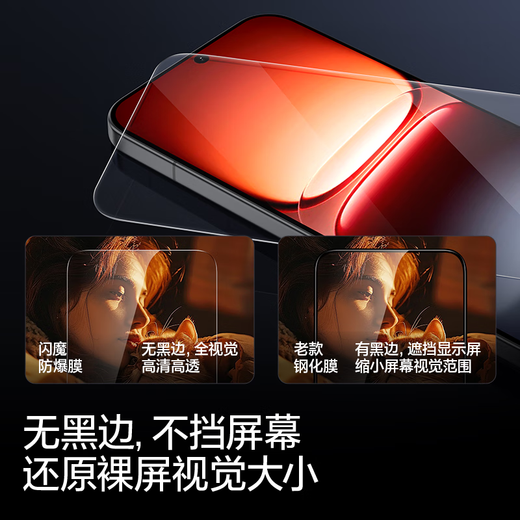 Flash Magic is suitable for iqoo15 tempered film. Anti-blue light mobile phone film for vivo without white edges. Upgraded explosion-proof and anti-fingerprint. Ultrasonic unlocking. Anti-scratch lens film without bubbles. Enhanced version | explosion-proof and anti-fingerprint. 2 pieces + artifact. iqoo15. Guaranteed compensation if damaged.