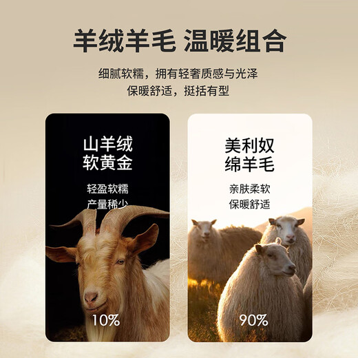 Antonio 10% cashmere & 90% sheep wool + goose down lining detachable high-end men's woolen jacket coat