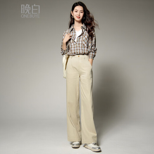 Late White New Product 2025 Autumn Lapel Fashion Top Simple Elegant Elegant Temperament Versatile Shirt Women Brown S