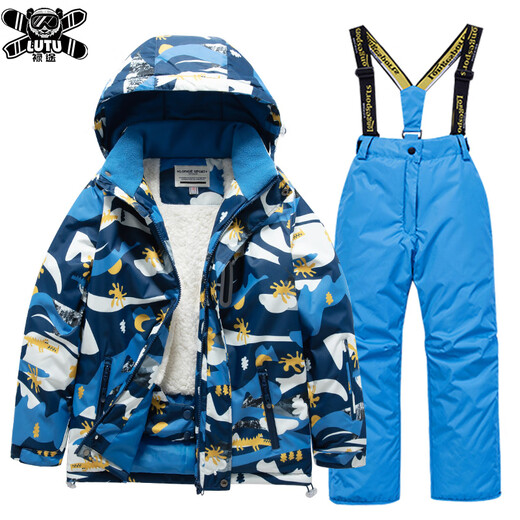 Zailu children's ski clothing for men and women, large, medium and small children's waterproof and warm overalls 2024 new Northeast equipment, tender pink + black M M10 size recommended height 126-136C