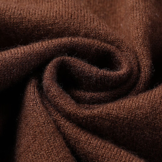 100% pure wool sweater men's cardigan lapel sweater Puyuan sweater middle-aged and elderly knitted bottoming shirt jacket top brown 3XL 190/104A