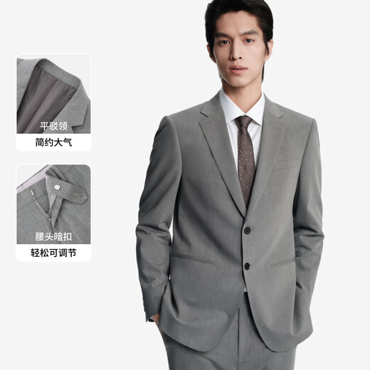 K-Boxing Men's Autumn and Winter Business Elegant Wool Blended Suit NSFN3346 Black L