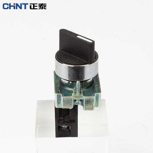 Chint (CHNT) push button switch NP2 series self-reset push-type knob flat knob rotation emergency stop self-locking control mushroom head NP2-BE101 knob BD21 two-position self-locking one normally open