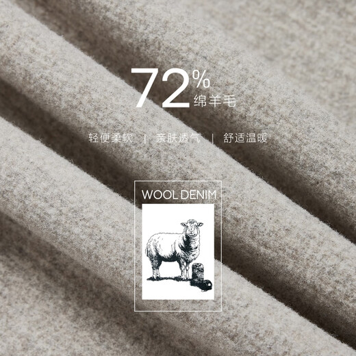 JACK&JONES men's woolen coat, fashionable and versatile, washed long-sleeved loose pointed collar trendy top 225427031 G63 sand floral gray regular M (175)