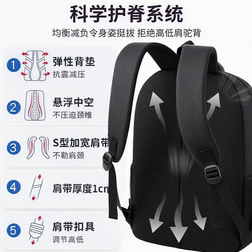 Pull back schoolbag, male junior high school student, high school student backpack, large capacity backpack, commuting business trip, leisure business computer bag
