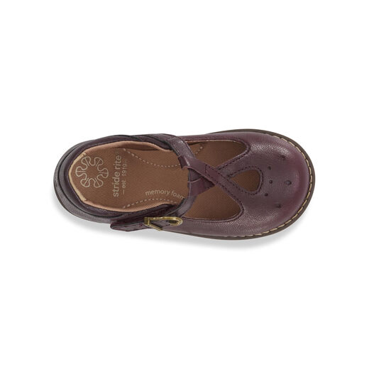 Stride riteStride Rite Unisex Mary Jane Flats Burgundy 13 Toddler