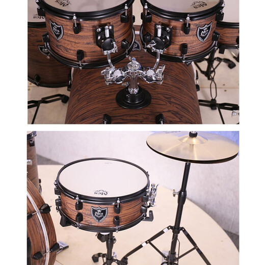 MES Neues Party-Schlagzeug-Set für Erwachsene, 5 Trommeln, 3 Becken, 4 Becken, Kinder-Einsteiger-Jazz-Schlagzeug, professionell spielende Schlaginstrumente, Himmelblau, 5 Trommeln, 4 Becken (kostenlose Becken)