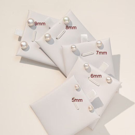 5A grade natural freshwater real pearl earrings for women S999 sterling silver steamed bun flat round 2025 new ear piercing earrings white + 999 pure silver 9mm one pair one pair
