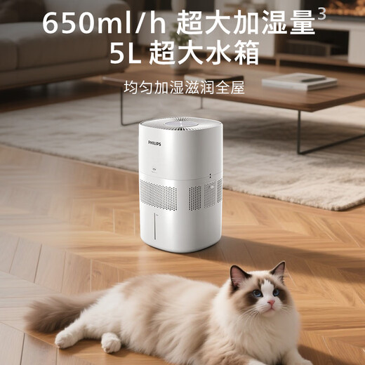 飞利浦（PHILIPS）加湿器家用卧室母婴专用静音除菌无雾空调加湿机鼻炎孕妇婴幼儿小型桌面大容量国家补贴HU5969