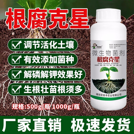 Root rot nemesis Bacillus licheniformis Bacillus harzianum Trichoderma blight dead root withered root rot medicine 500g
