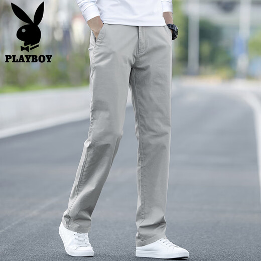 Playboy (Playboy) повседневные брюки мужчины 2025 весенние и осенние штаны Мужчины распадаются прямые мужские брюки деловой корейский стиль модный мужская одежда