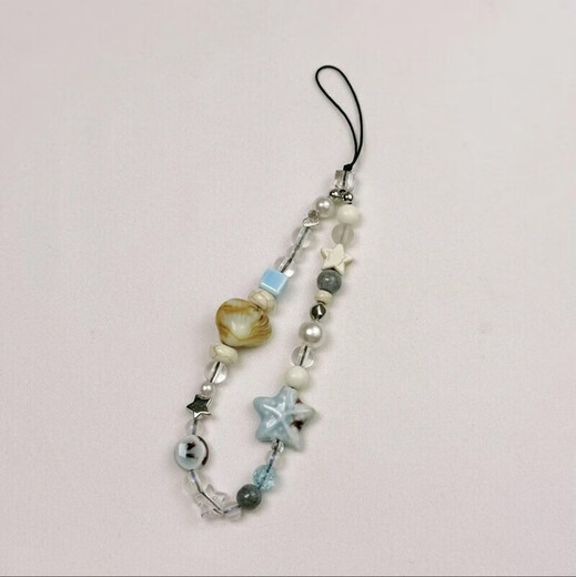 Original hand-made beaded mobile phone hanging chain lanyard cute child fun wrist short ccd camera chain hanging decoration cartoon Oriki Bear