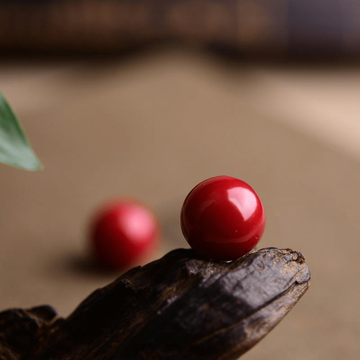 Knock Knock Love Japanese Gem Kaka Ox Blood Red Single Bead Bracelet Loose Bead Jewelry Qiduobao Beads 108 Buddha Beads Coral Imitation 6mm Single Bead