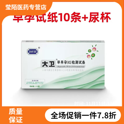 Universal pregnancy test stick early pregnancy card pregnancy test paper high-precision female pregnancy test card David test paper 10 pieces urine cup