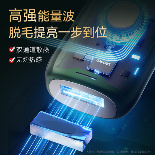 Lenovo Hair Removal Device Ice Point Sapphire Painless Stone Ice Cream Sensation High Energy Shaving for Men and Women with Bald Lips, Armpits and Legs, Private Part Hair, Home Medical, Whole Body, Chinese Valentine's Day 520 Valentine's Day Gift
