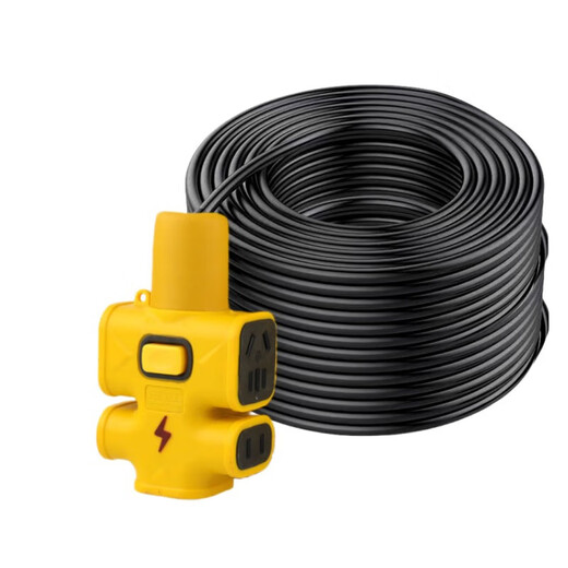 4 square meters thick line electric vehicle charging source socket 10/16A high power extension cord extension cord floor mop socket wooden type thick line 10 meters _4 square meters_4000W