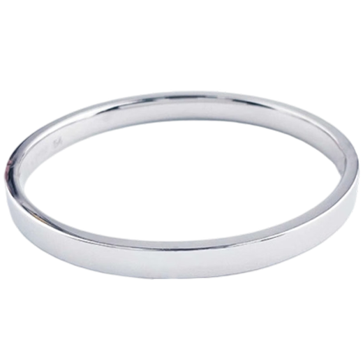 Beijing Gold Trading Center Co., Ltd. Platinum plain ring bracelet, shiny fixed mouth bracelet, about 18g, ring number 56