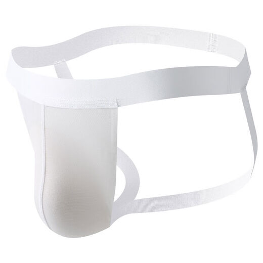 Men's seamless ice silk thong low-waist sexy sexy hot boys new pure desire fitness underwear white M85-105Jin Jin equals 0.5 kg