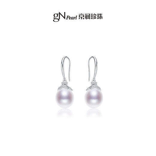 Jingrun Pearl Earrings Chun'an S925 silver drop-shaped freshwater pearl earrings young gift for mother and best friend