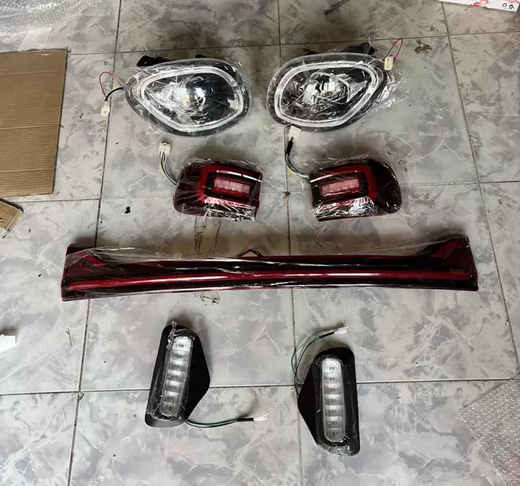 Yusen Yientu T9 electric four-wheel vehicle headlight taillight center grid glass machine cover bright strip front bumper S7 full vehicle accessories rear bumper light