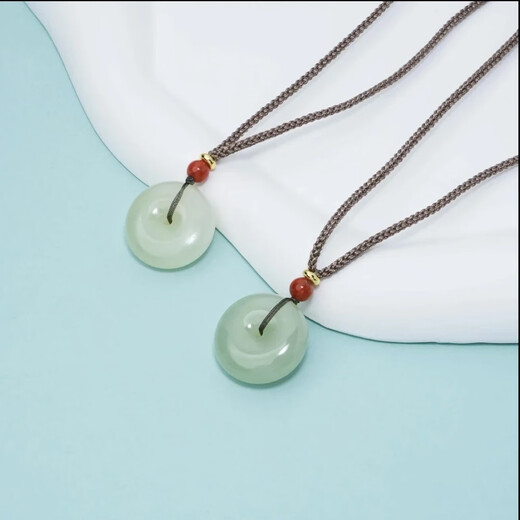 Peace buckle pendant round men and women necklace pendant Ruyi peace buckle exquisite pendant necklace g exquisite gift box peace buckle pendant