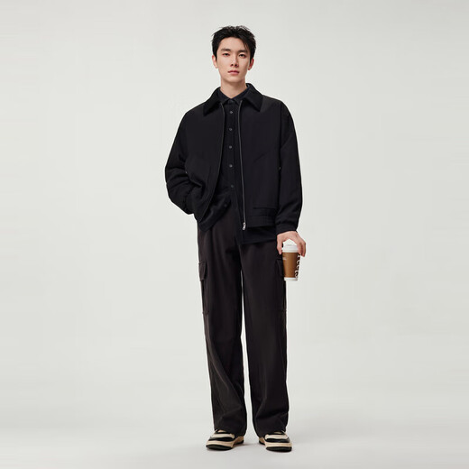 Jiumuwang Men's Jacket Men's 25 Autumn Graphene Warm Barn Style Jacket Retro Daily Commuting Jacket Men