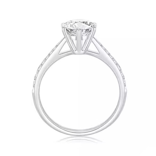 I DoPt950 platinum diamond ring 1 carat micro-set six-prong cultivated diamond for proposal, wedding, Valentine's Day gift for wife and girlfriend, micro-set six-prong - 1 carat diamond size 16