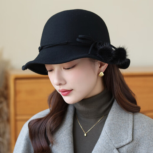 Xiangxue Yuxiu (xiangxueyuxiu) autumn and winter hat women's new French hat women's fashion versatile wool lady hat women's Japanese fisherman hat women's winter beige