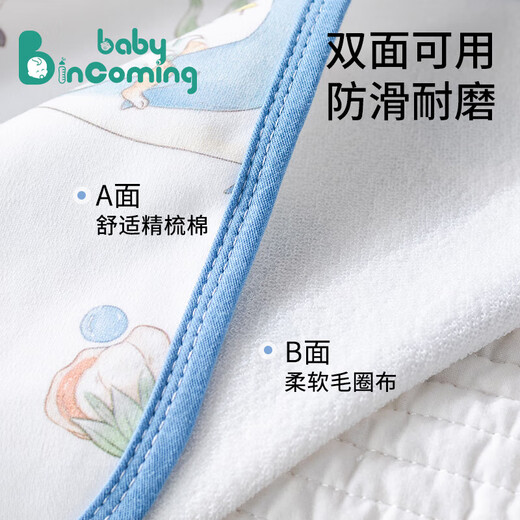 Babyincoming baby diaper pad washable pure cotton type A waterproof breathable baby diaper pad aunt menstrual care pad mattress 2 pieces of changing pack Pumpkin Manor-Violin Concert 80x100cm (recommended size)