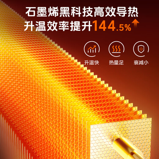 Midea's newly upgraded graphene heater household heater bathroom electric heater energy-saving electric heater whole house large area heating European fast heating furnace HDT22TL