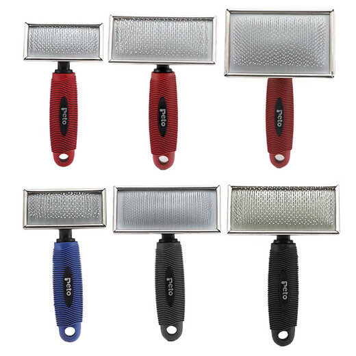 Pet comb, needle comb, dog hair brush, Teddy Golden Retriever hair protection, flea removal, floating hair removal, universal anti-hair loss mirror comb for cats and dogs, gray large size