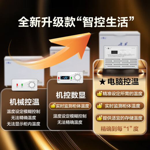 Snowflake (SNWFLK) 495L commercial freezer computer temperature-controlled horizontal large-capacity fresh-keeping refrigerator large freezer fully frozen first-class energy efficiency FC/FD-808DTEGXZ