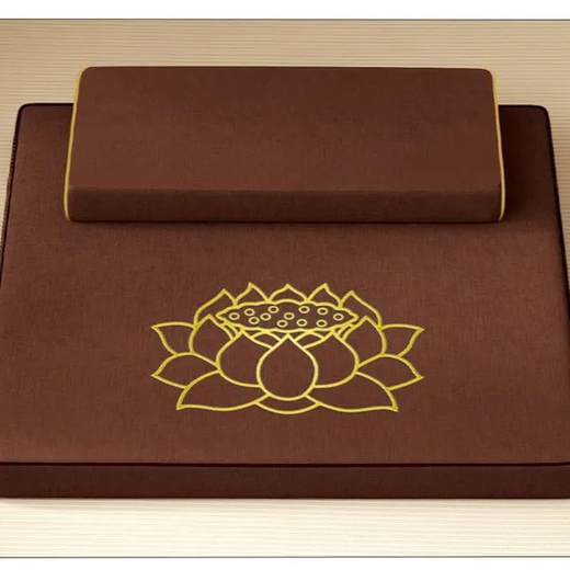 Aseblarm Meditation Zen Mat Special Mat Zen Meditation Mat Home Worshiping Mat Kneeling Mat Meditation Futon Cross-legged Large Meditation Mat Worshiping Kneeling Mat Upper and Lower Pads + Storage Bag 60*60cm