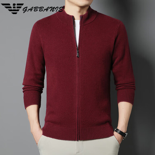 FALAMAONE new men's woolen sweater knitted zipper winter sweater casual jacket outer wear 100% pure wool cardigan men Mituo S 165/80A