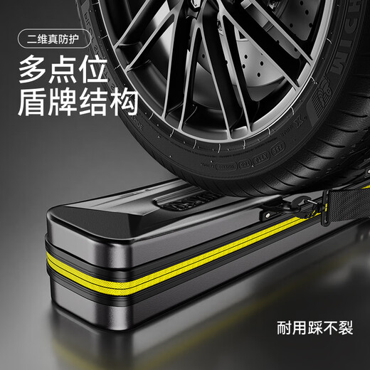 Yuzhiyuan Fishing Rod Bag 2025 New Rod Bag Hard Shell Rod Bag Lightweight Portable Fishing Gear Storage Bag Fishing Bag Father's Day Gift 9*125cm Upgraded Strengthened-Stiff Rod Protection Black Ink Black