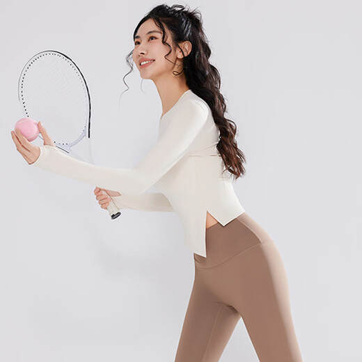 Victoria Traveler Sports Suit Women's Yoga Wear Autumn and Winter Running Fitness Wear Professional Pilates Training Two-piece Set White M