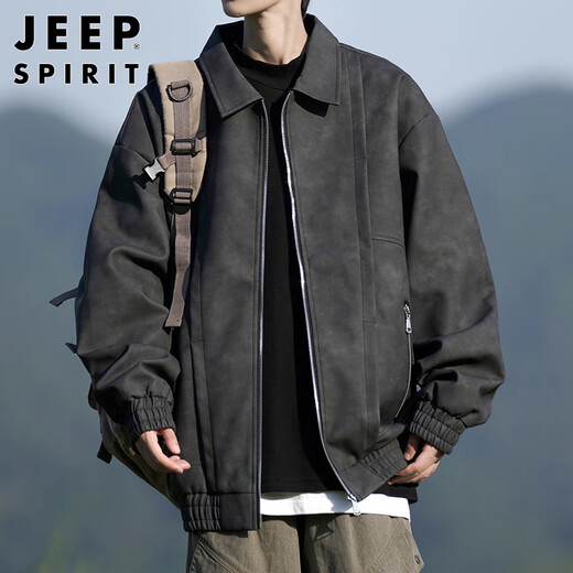 JEEP SPIRIT Jeep jacket men's leather jacket men's tops autumn and winter high-end casual sports high-end men's clothing