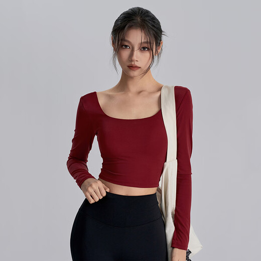 Yu Hee Hee Beautiful Back Yoga Suit Women's Pilates Training Suit Tight Long Sleeve Advanced Running Fitness Suit Black Long Sleeve + Black Pants L (110-120Jin Jin equals 0.5kg)