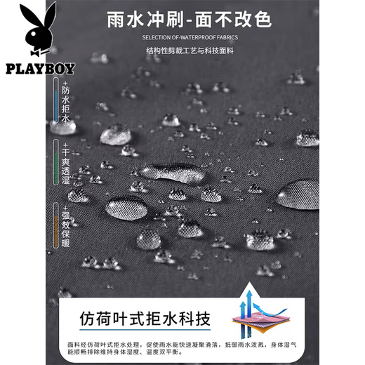 Playboy (PLAYBOY) Jacket Men's Three-in-One Liner Removable Autumn and Winter Velvet Thickened Outdoor Hooded Jacket Group Purchase 2299 Army Green Playboy 2XL Recommended 140-160 Jin Jin equals 0.5 kg