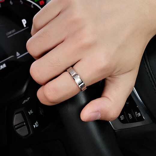 MZMZ platinum ring men's pt950 platinum ring tail ring simple couple ring Valentine's Day birthday gift for girlfriend when/next day delivery - light luxury sugar cube ring men's note ring number 6-35