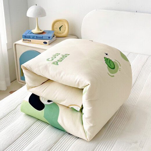 Kindergarten bed pure cotton quilt three-piece nap children's quilt pure cotton baby six-piece kindergarten entry kit Panda Paradise 120*150cn single piece quilt cover