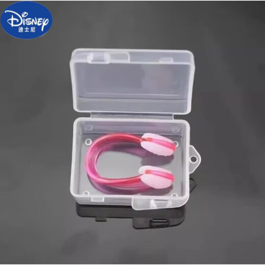 Disney children's bath waterproof glasses little girl's hair shampoo artifact baby eye goggles eye mask children's swimming goggles swimming earplugs nose clip set-pink-1 set