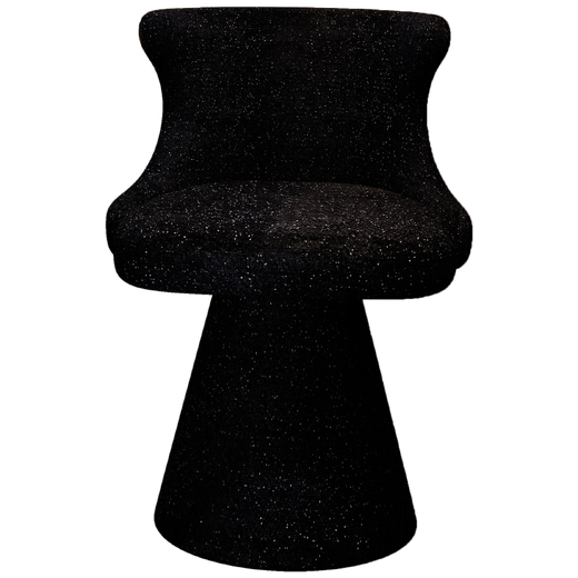 CALVERT light luxury makeup stool girls bedroom high-end dressing table chair cloakroom rotatable Internet celebrity Italian back chair black_360 rotation skin-friendly velvet