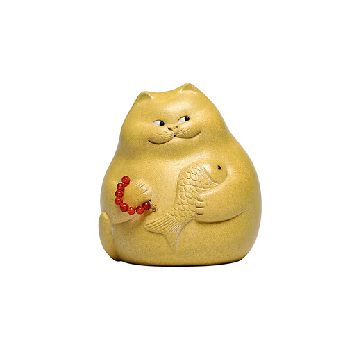 Finger Pottery Boutique Creative Purple Clay Tea Pets Can Raise Color-Changing Tea Toys Plate Baodao Advanced Auspicious Small Ornaments Lucky Cat Lucky Cat