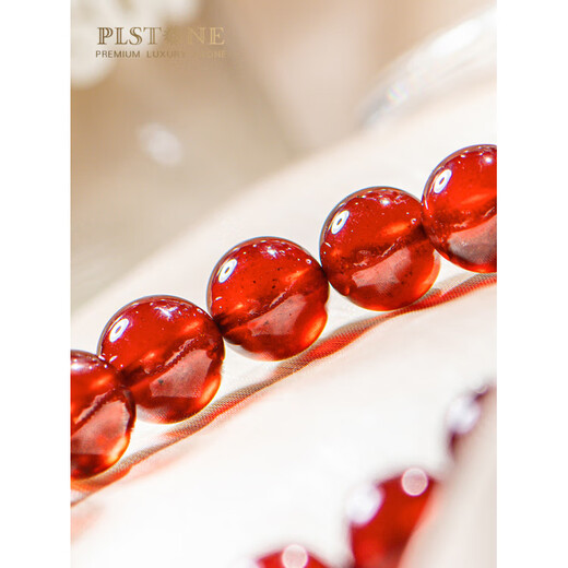 Paper color (Z H I S E) PLSTONE natural crystal Tanzania Fanta stone orange garnet hand-made bracelet gift for women and men, bead master level about 8mm Fanta garnet