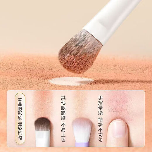 Pure white cloud porcelain makeup brush set, eye shadow blade brush, eyeliner brush, color blending detail eyebrow brush, 5 pieces cloud porcelain makeup brush + storage bag